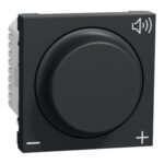 Schneider NU360254 | Volume controller, New Unica, 12V, 2 modules, anthracite