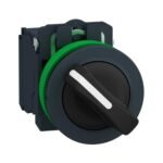 Schneider XB5FD21 | Antimicrobial Selector switch flush mounted, Harmony XB5, plastic, black, 30mm, 2 positions, stay put, 1NO