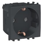 Schneider LMR5210003 | Easy Styl - 2 modules Side earth Socket Outlet - Black