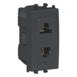 Schneider LMR5510003 | Easy Styl - 1 module Euro-US Socket Outlet - Black