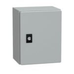 Schneider NSYCRN252150 | Spacial CRN plain door w/o mount.plate. H250xW200xD150 IP66 IK10 RAL7035