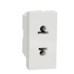 Schneider NU302018 New Unica | Socket-outlet, New Unica, 2P, 16A, Euroamerican, white