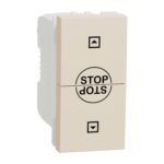 Schneider NU310844SC | Roller blind switch, New Unica, 10AX, 250V, 1 module, beige