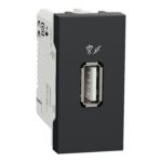 Schneider NU342854 | New Unica - USB charger 1 A - 1 module - type A - anthracite
