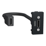 Schneider NU343054 | New Unica - HDMI connector prewired - 1 module - anthracite
