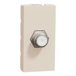 Schneider NU346844 | TV socket, New Unica, 1 module, F-type, coaxial, IP2XC, beige