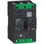 Schneider LV426456 | circuit breaker ComPact NSXm N (50 kA at 415 VAC), 3P 3d, 80 A rating TMD trip unit, compression lugs and busbar connectors