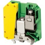 Schneider NSYTRV502PE | Terminal block, Linergy TR, green-yellow, 50mm², protective earth, 2 points, Set of 50
