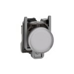Schneider XB4BVM1 Harmony | Pilot light, metal, white, Ø22, plain lens with integral LED, 230...240 VAC