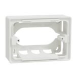 Schneider NU810318 | Surface box, New Unica, 3 modules, 4 knock outs holes, white